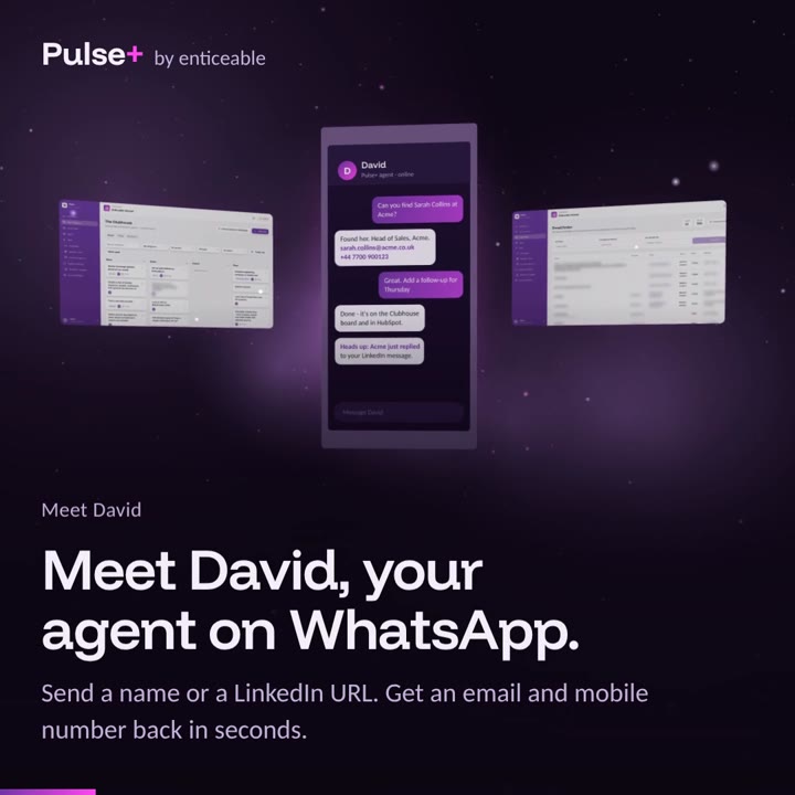 Still from the Pulse+ film Meet David, your agent on WhatsApp