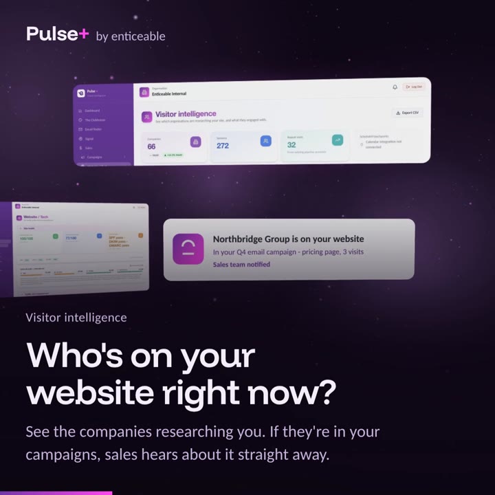 Still from the Pulse+ film Who's on your website right now?